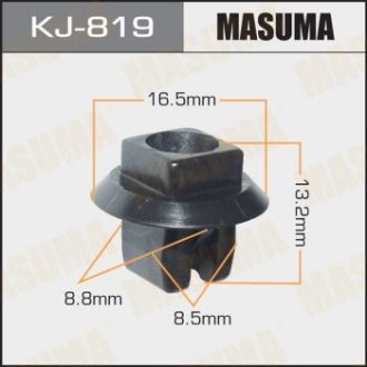 Клипса (пластиковая крепежная деталь) MASUMA KJ-819