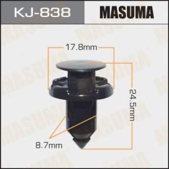 Кліпса (пластикова кріпильна деталь). MASUMA KJ-838 (фото 1)