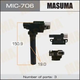 Котушка запалювання Suzuki SX4/M16A Аналог MIC-705 MASUMA MIC706 (фото 1)