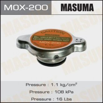 Кришка радіатора Mitsubishi/ Subaru/ Toyota 1.1 bar MASUMA MOX200 (фото 1)