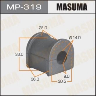 Втулка стабілізатора заднього Toyota Corolla (-00) (Кратно 2 шт) MASUMA MP319 (фото 1)