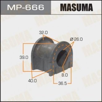 Втулка стабілізатора переднього Toyota Land Cruiser Prado (-02) (Кратно 2 шт) MASUMA MP666