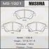 Колодка гальмівна передня Toyota Auris (08-11), Corolla (08-10) MASUMA MS1921 (фото 1)