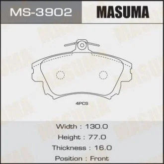 Колодка тормозная MASUMA MS3902