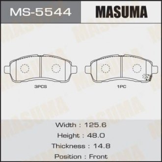Колодка гальмівна MASUMA MS5544 (фото 1)