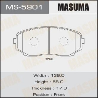Колодки тормозные MASUMA MS-5901