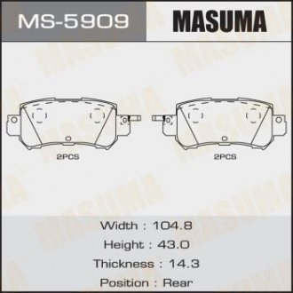Колодки тормозные MASUMA MS-5909