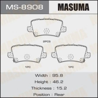 Колодки тормозные MASUMA MS-8908