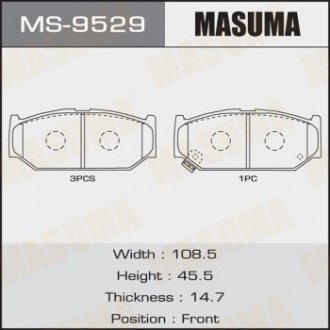 Колодка гальмівна MASUMA MS9529