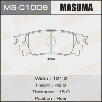 Колодки тормозные MASUMA MS-C1009 (фото 1)