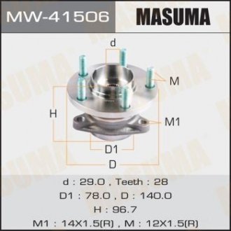 Ступица колеса задн MAZDA CX-9 / TB89# MASUMA MW41506 (фото 1)