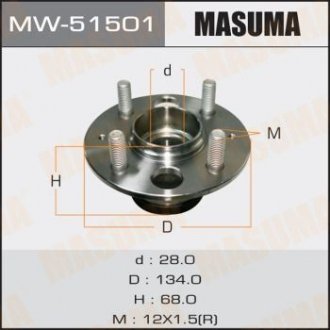 Ступица колеса задн MOBILIO/ GB1, GB2 MASUMA MW51501