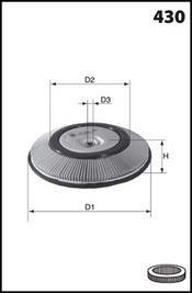 Фільтр повітря (аналогWA6302/LX724) NISSAN SUNNY 1.4 88-92, 1.6i, 2.0i 90-95, PRIMERA 1.6i 90-93 MECAFILTER EL3548 (фото 1)