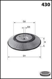 Фільтр повітря (аналогWA6302/LX724) NISSAN SUNNY 1.4 88-92, 1.6i, 2.0i 90-95, PRIMERA 1.6i 90-93 MECAFILTER EL3548