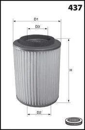 Фільтр повітря (аналогWA6492/LX319) MAZDA 323 1.5 87-89 MECAFILTER EL3812