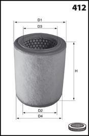 Фільтр повітря (аналогWA9582/LX1792) Smart 0.6i, 0.8CDI 8/97--> MECAFILTER EL9293