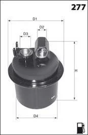Фільтр палива (аналогWF8072/KL108) HONDA ACCORD 2.0i 90-96, CIVIC 1.5i 16V, 1.6i 16V 91-95 MECAFILTER ELE6024