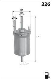 Фільтр палива (аналогWF8325/KL571) A4/A6/A8 2.0-5.2 04-> MECAFILTER ELE6107 (фото 1)