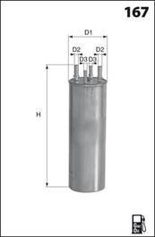 Фільтр палива (аналогWF8358/KL229/4) T5/TOUAREG 2.5 TDI (KL229/4) MECAFILTER ELG5325