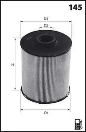 Фільтр палива (аналогWF8355/KX228D) VAG A3/ EOS/ GolF V/ JETTA III/ TOURAN/ Octavia 1.9TDI/ 2.0TDI 02/ 03-> 1K0127434B/ 1K0127177B MECAFILTER ELG5367