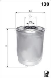 Фільтр палива (аналогWF8460/KL788) CITROEN DS3 - C3II 1.6 HDI, 92-112hp (DV6DTED) MECAFILTER ELG5406 (фото 1)