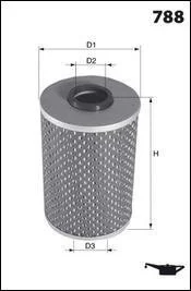 Фільтр оливи (аналогWL7043/OX96D) BMW 325TD/TDS 91-99, 525TD/TDS 91-95 (M51 - eng) MECAFILTER ELH4189