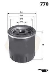 Фільтр оливи (аналог/OC257) AUDI A4 (8D, B5) | 94>01 1,9d MECAFILTER ELH4350