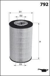 Фільтр оливи (аналогWL7442/OX424D) HYUNDAI/KIA 1.1CRDI - 1.6CRDI 05- MECAFILTER ELH4395