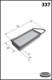Фільтр повітря (аналогWA9596/LX1969) Citroen C4, C4 Picasso 1.4i 16V, Mini One II, Peugeot 207, 3008, 308 1.4VTi, 1.6VTi MECAFILTER ELP9232