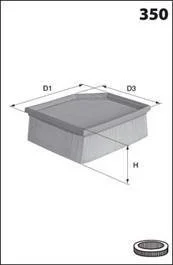 Фильтр воздушный двигателя MECAFILTER ELP9379