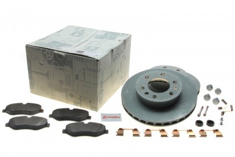 Ремкомплект тормозов тормозной диск 2шт, колодки, датчики MERCEDES-BENZ 9064230000 (фото 1)