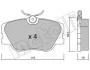 Комплект тормозных колодок, дисковый тормоз Metelli 22-0061-0 (фото 1)
