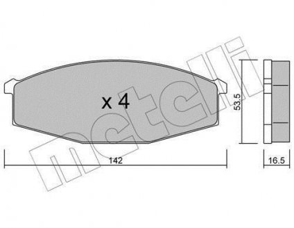 Комплект тормозных колодок (дисковых).) Metelli 22-0110-0 (фото 1)