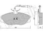 Комплект тормозных колодок, дисковый тормоз Metelli 22-0214-0 (фото 8)
