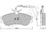 Комплект тормозных колодок, дисковый тормоз Metelli 22-0217-0 (фото 2)