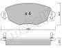Комплект тормозных колодок, дисковый тормоз Metelli 22-0318-0 (фото 2)