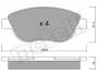 Комплект тормозных колодок, дисковый тормоз Metelli 22-0322-1 (фото 2)
