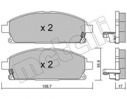 Комплект тормозных колодок Metelli 22-0406-1