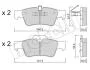 Комплект тормозных колодок, дисковый тормоз Metelli 22-0568-1 (фото 2)