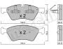 Комплект гальмівних колодок, дискове гальмо Metelli 22-0670-0 (фото 2)