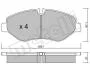 Комплект тормозных колодок, дисковый тормоз Metelli 22-0671-1 (фото 6)