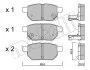 Комплект тормозных колодок, дисковый тормоз Metelli 22-0746-0 (фото 10)