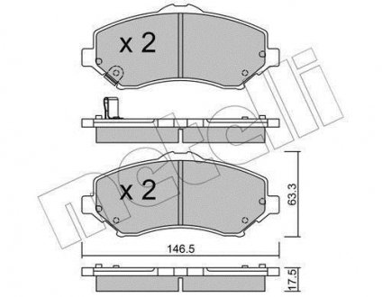 Комплект тормозных колодок Metelli 22-0862-0 (фото 1)