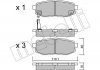 Комплект гальмівних колодок, дискове гальмо Metelli 22-0875-0 (фото 1)