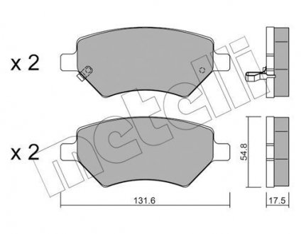 Комплект тормозных колодок (дисковых).) Metelli 22-1049-0