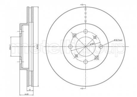 Диск тормозной Metelli 23-0344C