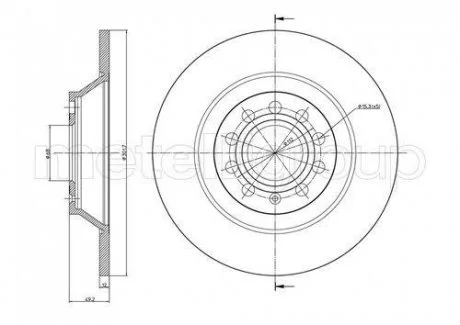 Фото 1 - диск гальмівний Metelli 23-0865C Диск гальмівний Metelli 23-0865C (фото 1)