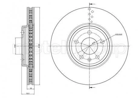 Фото 1 - диск тормозной Metelli 23-1031C Диск тормозной Metelli 23-1031C (фото 1)