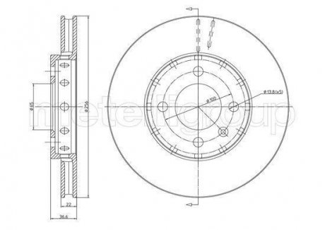 Диск тормозной Metelli 23-1371C