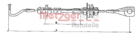 Трос акселератора METZGER 10.090 (фото 1)